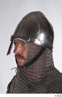  Photos Medieval Guard in mail armor 2 Medieval Clothing Soldier head helmet mail mail armor 0002.jpg
